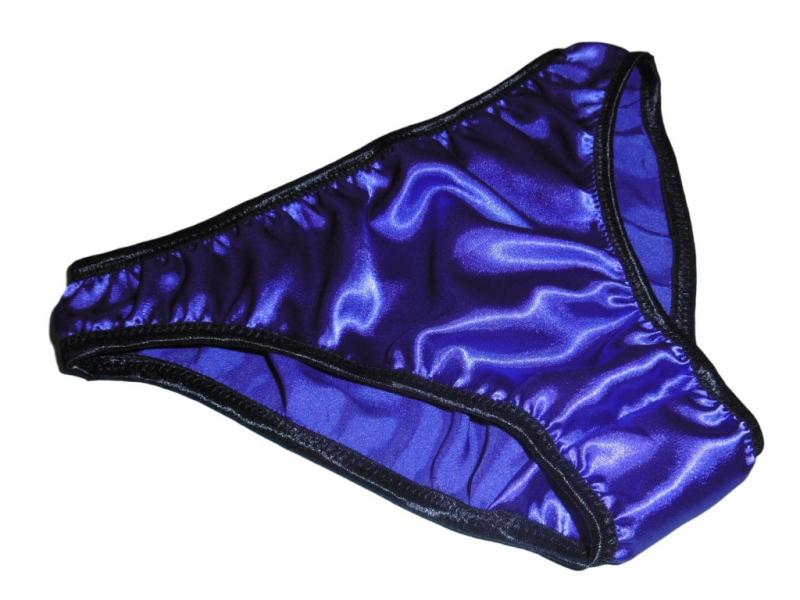 Purple satin plain & simple bikini briefs